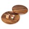 2 Pcs 10 Inch Acacia Wood Dinner Plates Set for Eating Wooden Round Charcuterie Boards Kitchen Serving Platters for Food Dishes Cheese Tray Dessert Salad Plate Wood Charger Plates Decorative Trays